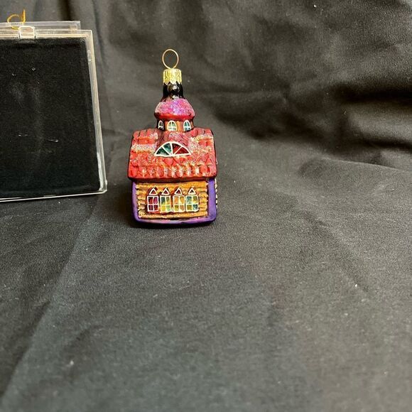 Vintage Christopher Radko Chapel Hill Glass Church Christmas Ornament 1997 Polan - Picture 5 of 12